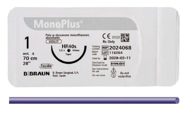 Szew wchłanialny BBraun MonoPlus, długi czas wchłaniania