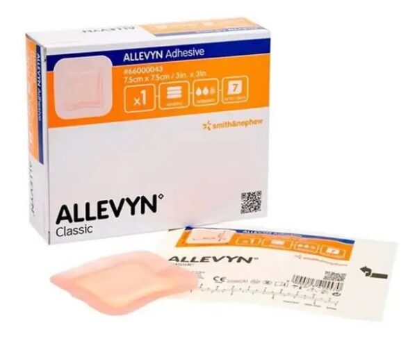 Allevyn Adhesive 7,5cm x 7,5cm, 10 sztuk, REF: 66000043