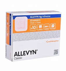 Allevyn AG Adhesive 7,5cm x 7,5cm, 10 sztuk, REF: 66800072