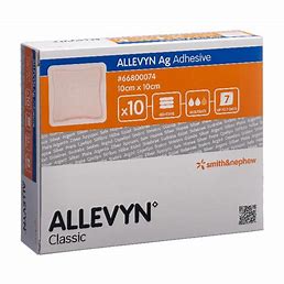 Allevyn AG Adhesive 10cm x 10cm, 10 sztuk, REF: 66800074