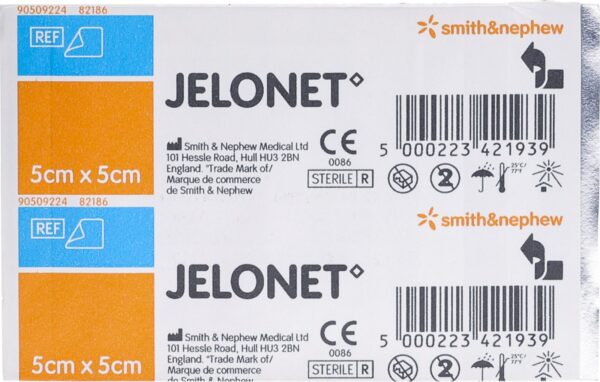 Opatrunek parafinowy Jelonet 5cm x 5cm, 50 sztuk, REF: 7403 - obrazek 2