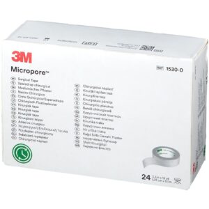 Przylepiec chirurg 3M Micropore 1,25cm x 9,1m, 6 sztuk, REF: 1530-0