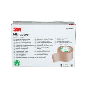 Przylepiec 3M Micropore cielisty 2,5cm x9,1m, 12 sztuk, REF:1533-1