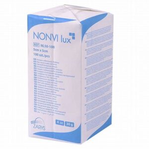 Kompresy włókninowe niejałowe NONVI lux 5 x 5 cm, 100 sztuk, REF: NL50-100