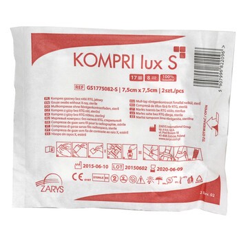 Zarys KOMPRI lux S, kompresy gazowe jałowe - obrazek 5