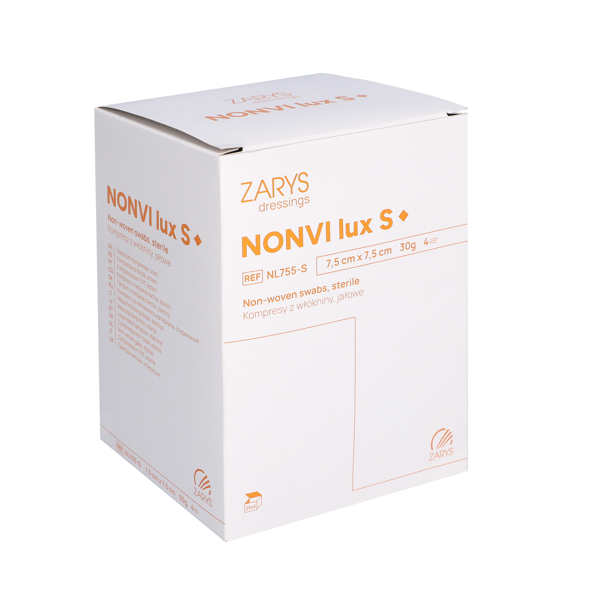Zarys NONVI lux S, kompresy włókninowe jałowe
